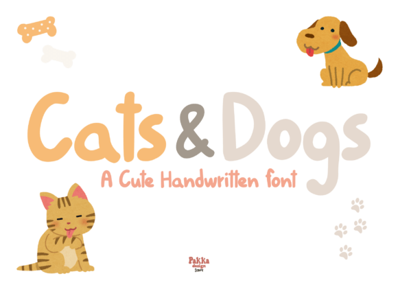 Cats and Dogs Handwritten: A Font Full of Whimsy