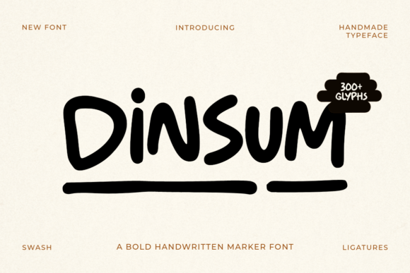 Dinsum: A Bold Marker Font for Authentic Branding