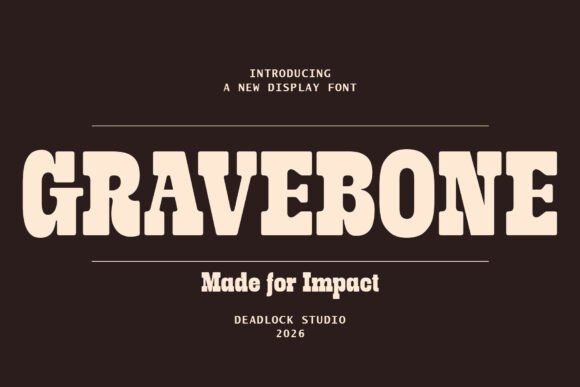 Gravebone: The Slab Serif with Industrial Grit and Monumental Presence