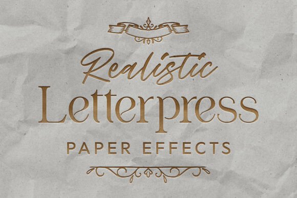 Realistic Letterpress Effect Mockup: Digital Depth