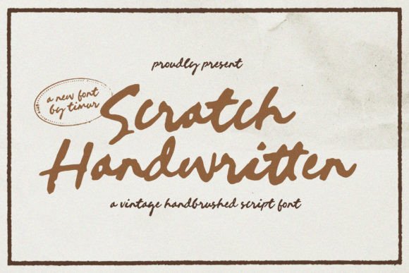 Scratch Handwritten: A Vintage Font with Modern Appeal