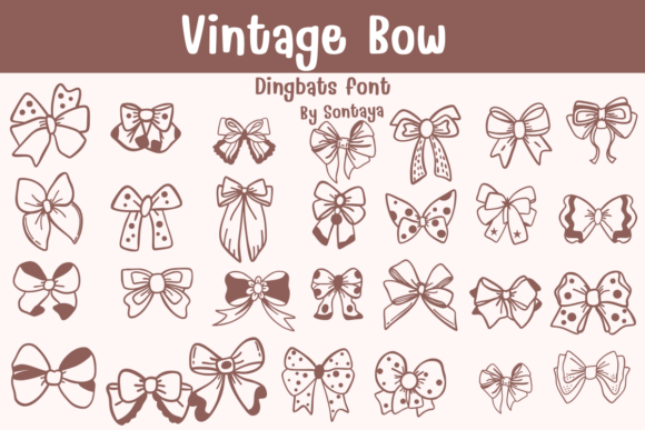 Vintage Bow: Crafting Charm with a Retro Display Font